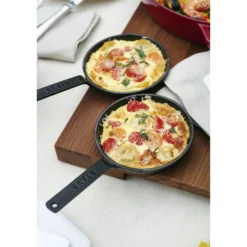 Staub Bratpfanne 12 cm, rund, Schwarz, Gusseisen
