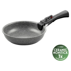 BALLARINI Bratpfanne mit Griff, 20 cm / 2-tlg, Aluminium, Keramische Antihaftbeschichtung