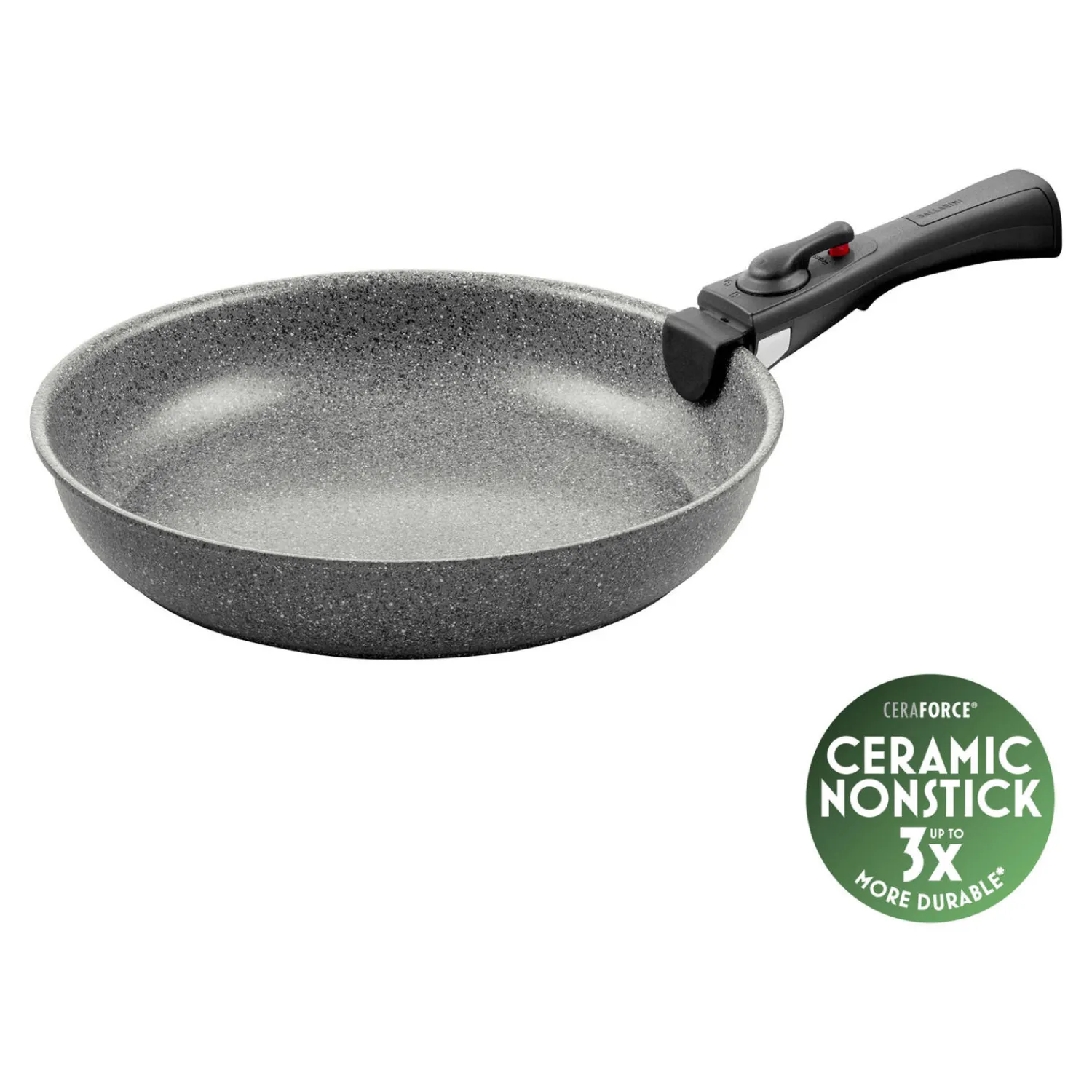 BALLARINI Bratpfanne mit Griff, 28 cm / 2-tlg, Aluminium, Keramische Antihaftbeschichtung