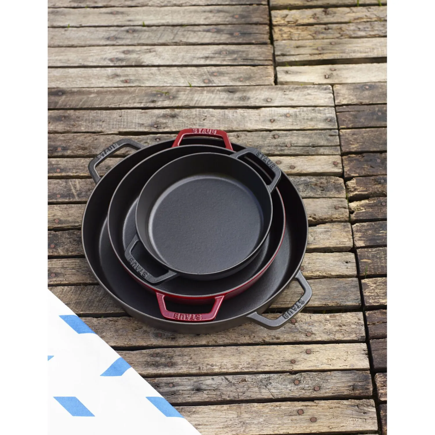 Staub Bratpfanne mit 2 Griffen 20 cm, rund, , Gusseisen