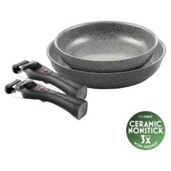 BALLARINI Bratpfannenset, 4-tlg, Aluminium, Keramische Antihaftbeschichtung