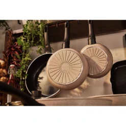 BALLARINI Bratpfannenset, 2-tlg. / 24/28 cm, Beige, Aluminium/Antihaftbeschichtung