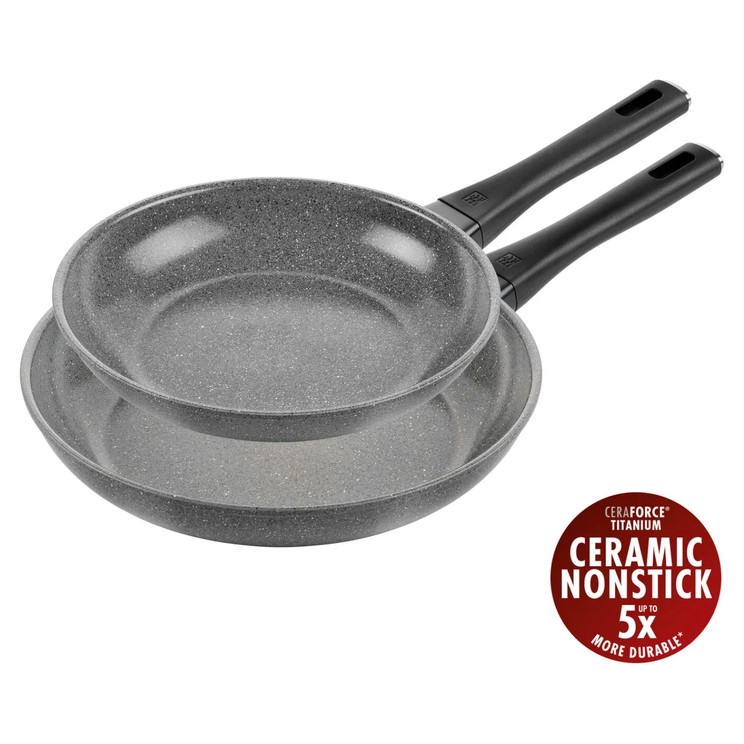 ZWILLING Bratpfannenset, 2-tlg. / 24/28 cm, Grau, Aluminium/ Antihaftbeschichtung