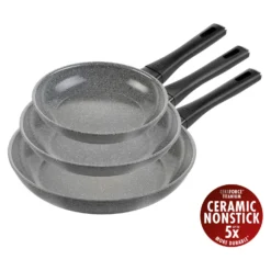 ZWILLING Bratpfannenset, 3-tlg. / 20/24/28 cm, Grau, Aluminium/Antihaftbeschichtung
