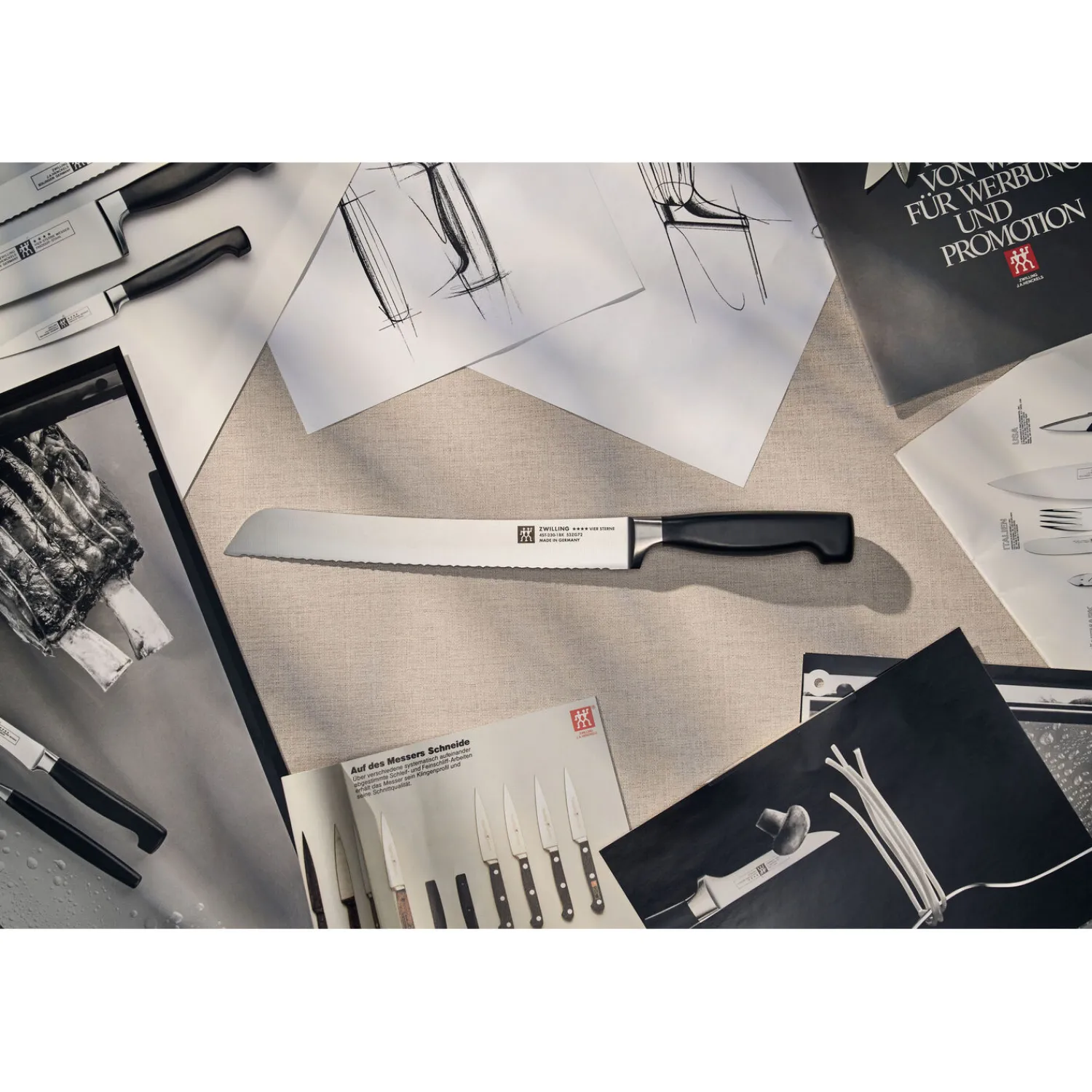 ZWILLING Brotmesser 23 cm, Invertierte Welle