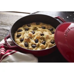 Staub Bräter mit Chistera Drop-Structure 24 cm, rund, , Gusseisen