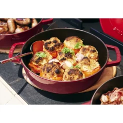Staub Bräter mit Chistera Drop-Structure 24 cm, rund, , Gusseisen