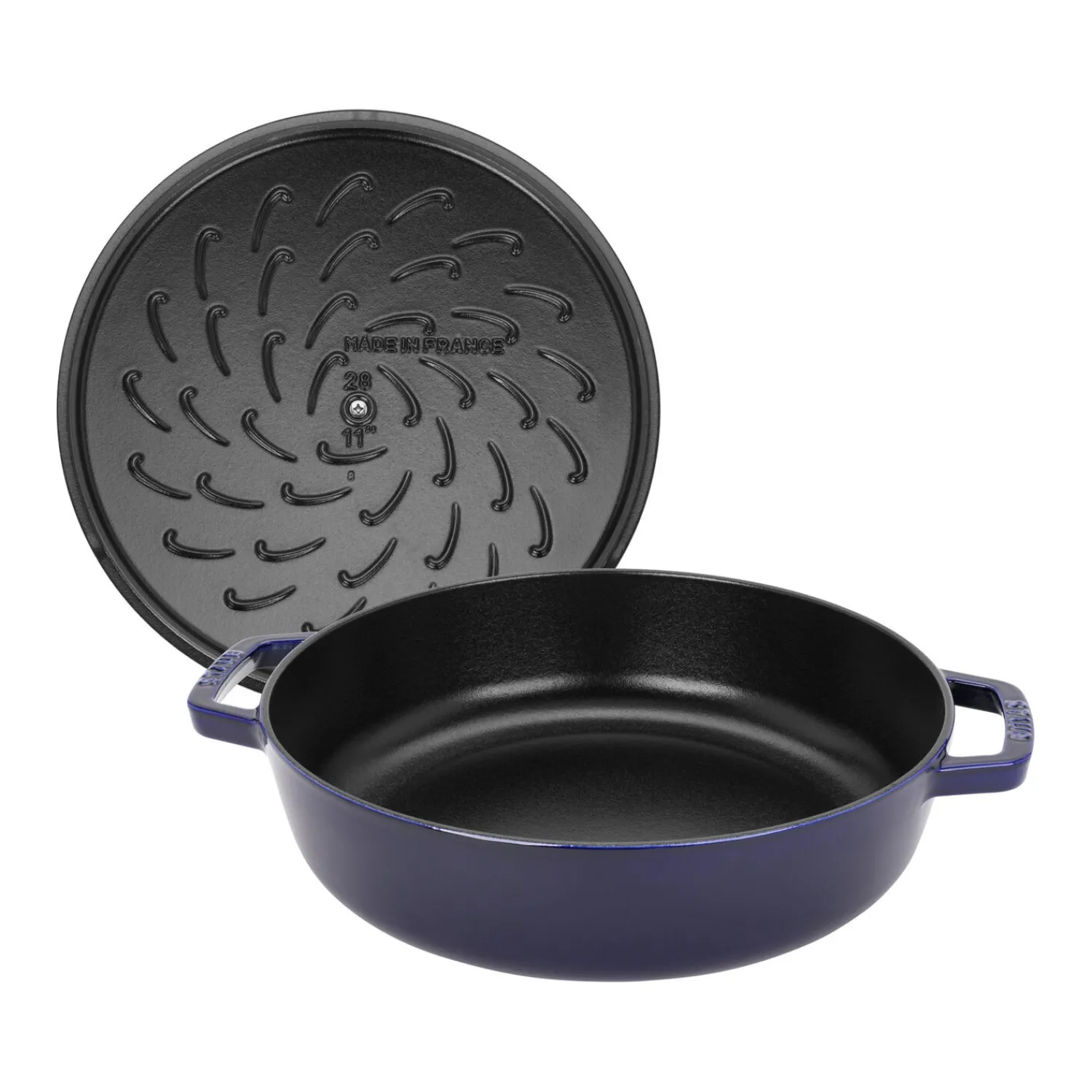 Staub Bräter mit Chistera Drop-Structure 28 cm, rund, , Gusseisen
