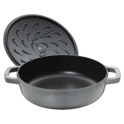 Staub Bräter mit Chistera Drop-Structure 24 cm, rund, , Gusseisen