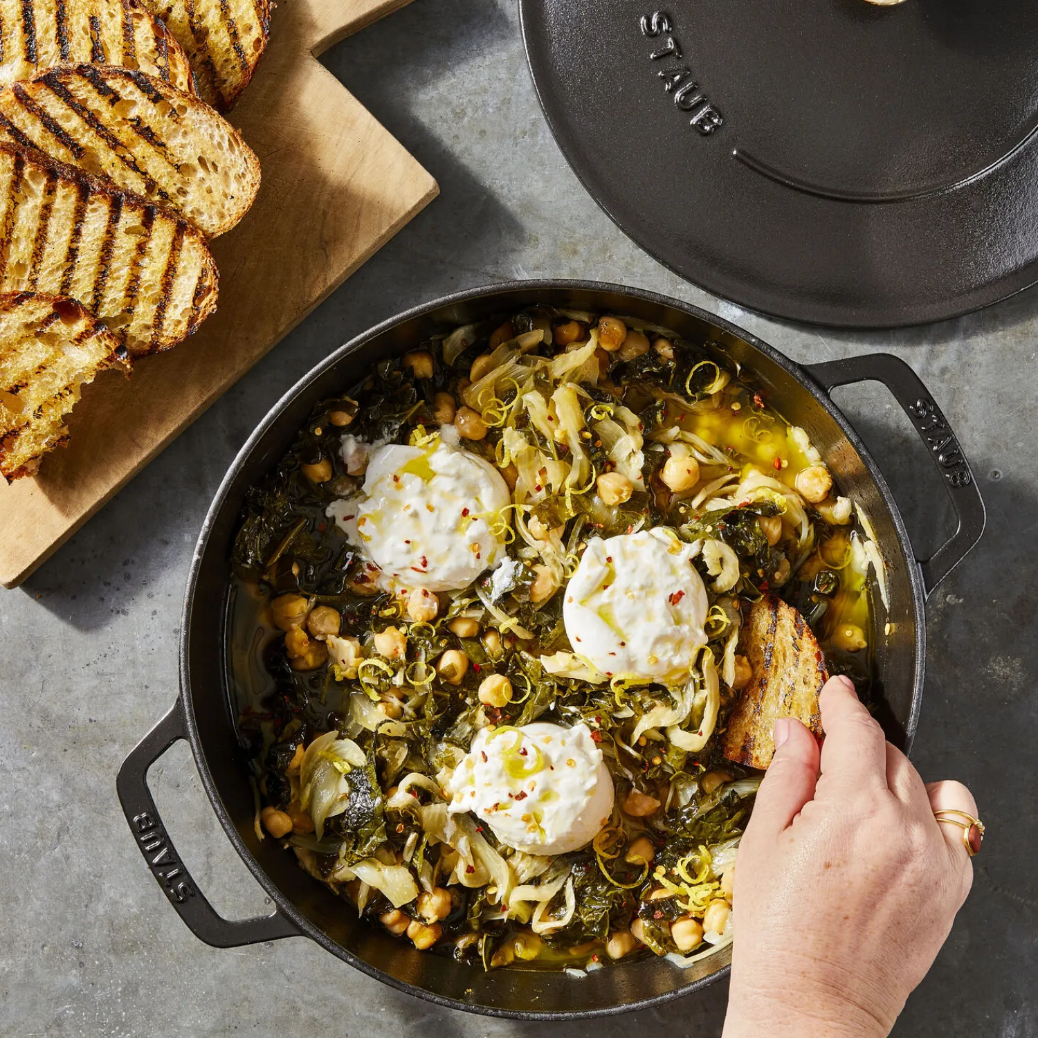 Staub Bräter mit Chistera Drop-Structure 28 cm, rund, , Gusseisen