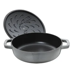 Staub Bräter mit Chistera Drop-Structure 28 cm, rund, , Gusseisen