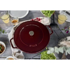 Staub Bräter mit Chistera Drop-Structure 28 cm, rund, , Gusseisen