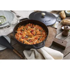Staub Bräter mit Chistera Drop-Structure 24 cm, rund, , Gusseisen