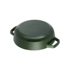 Staub Bräter mit Chistera Drop-Structure 28 cm, rund, Basilikum-Grün, Gusseisen