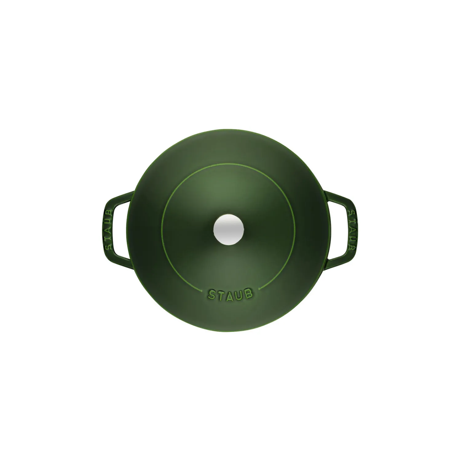 Staub Bräter mit Chistera Drop-Structure 28 cm, rund, Basilikum-Grün, Gusseisen