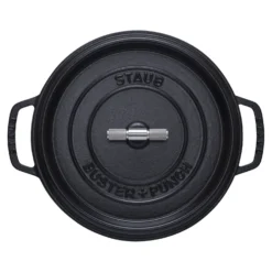 Staub Cocotte Buster+Punch 28 cm, rund, Schwarz, Gusseisen
