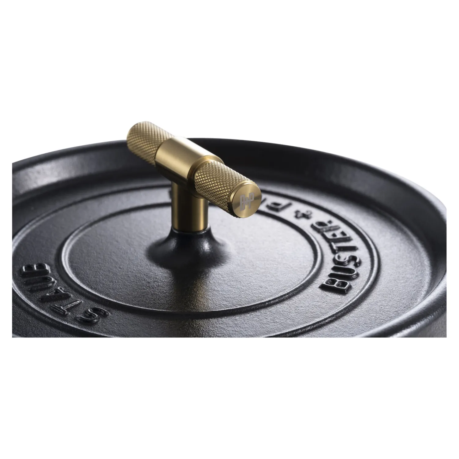 Staub Cocotte Buster+Punch 24 cm, rund, Schwarz, Gusseisen