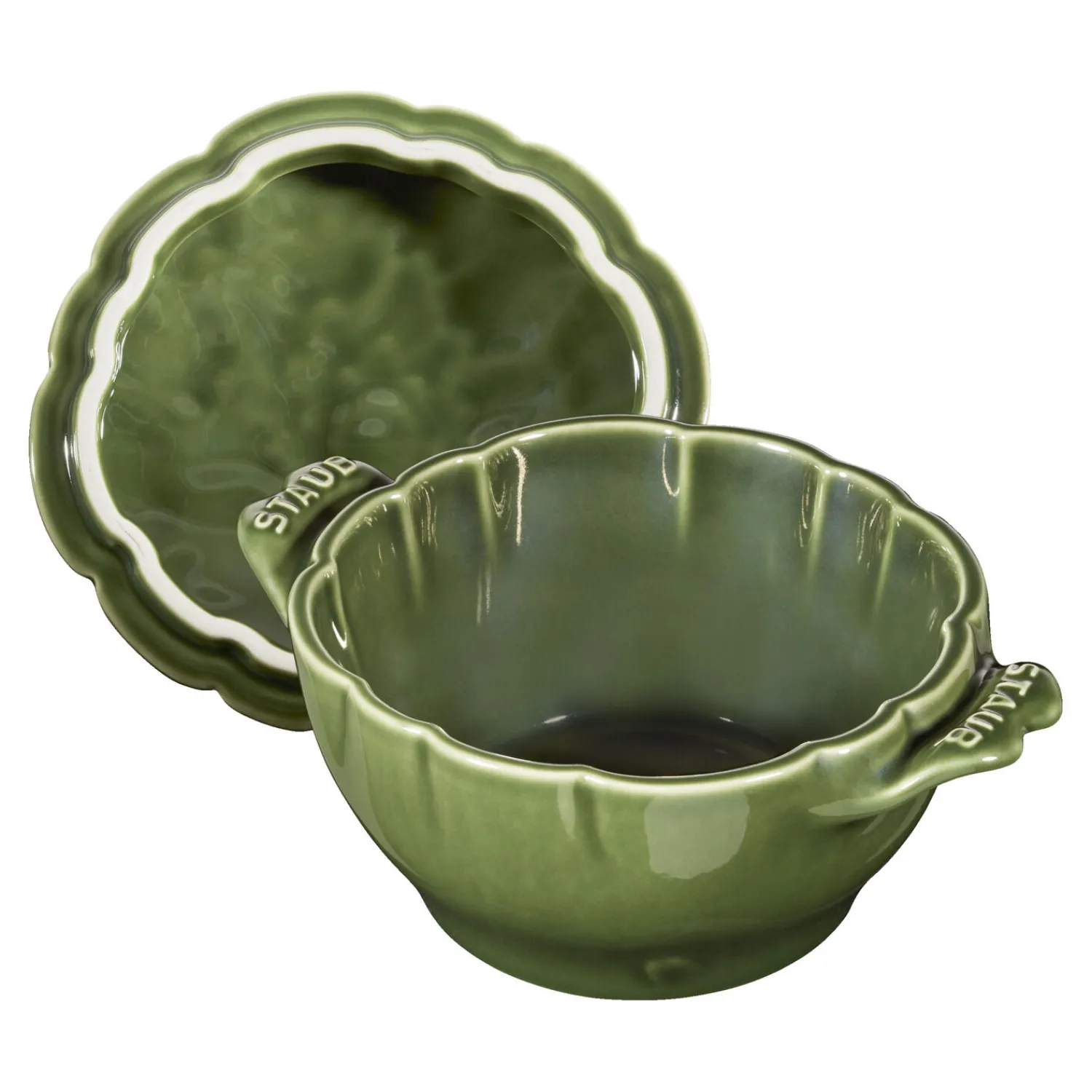 Staub Cocotte 13 cm, Artischocke, Basilikum-Grün, Keramik