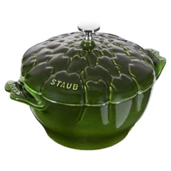 Staub Cocotte 22 cm, Artischocke, Basilikum-Grün, Gusseisen