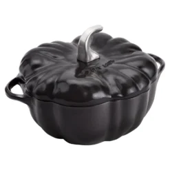 Staub Cocotte 24 cm, Kürbis, Schwarz, Gusseisen