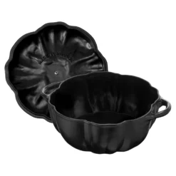 Staub Cocotte 24 cm, Kürbis, Schwarz, Gusseisen