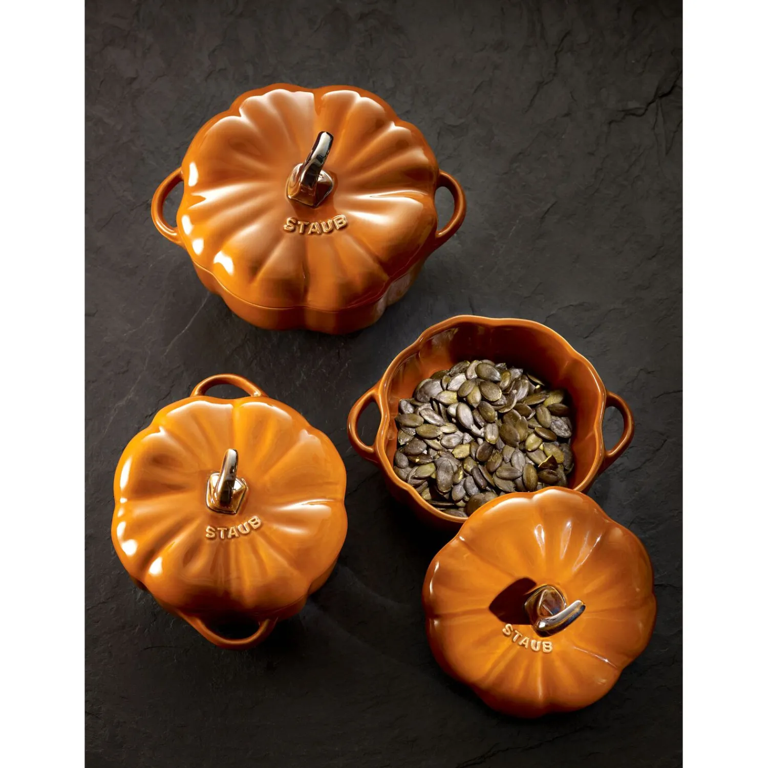 Staub Cocotte 12 cm, Kürbis, , Keramik