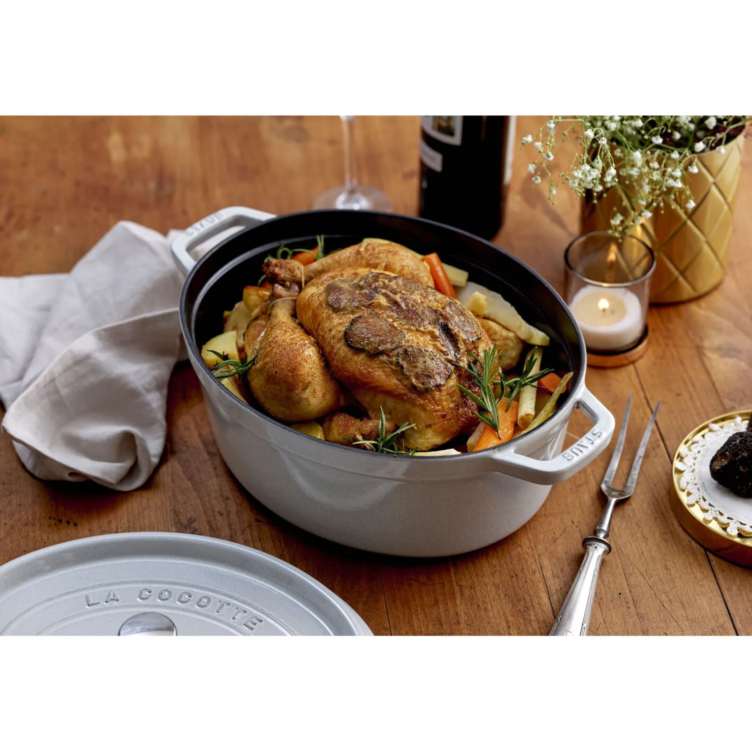 Staub Cocotte 29 cm, oval, , Gusseisen