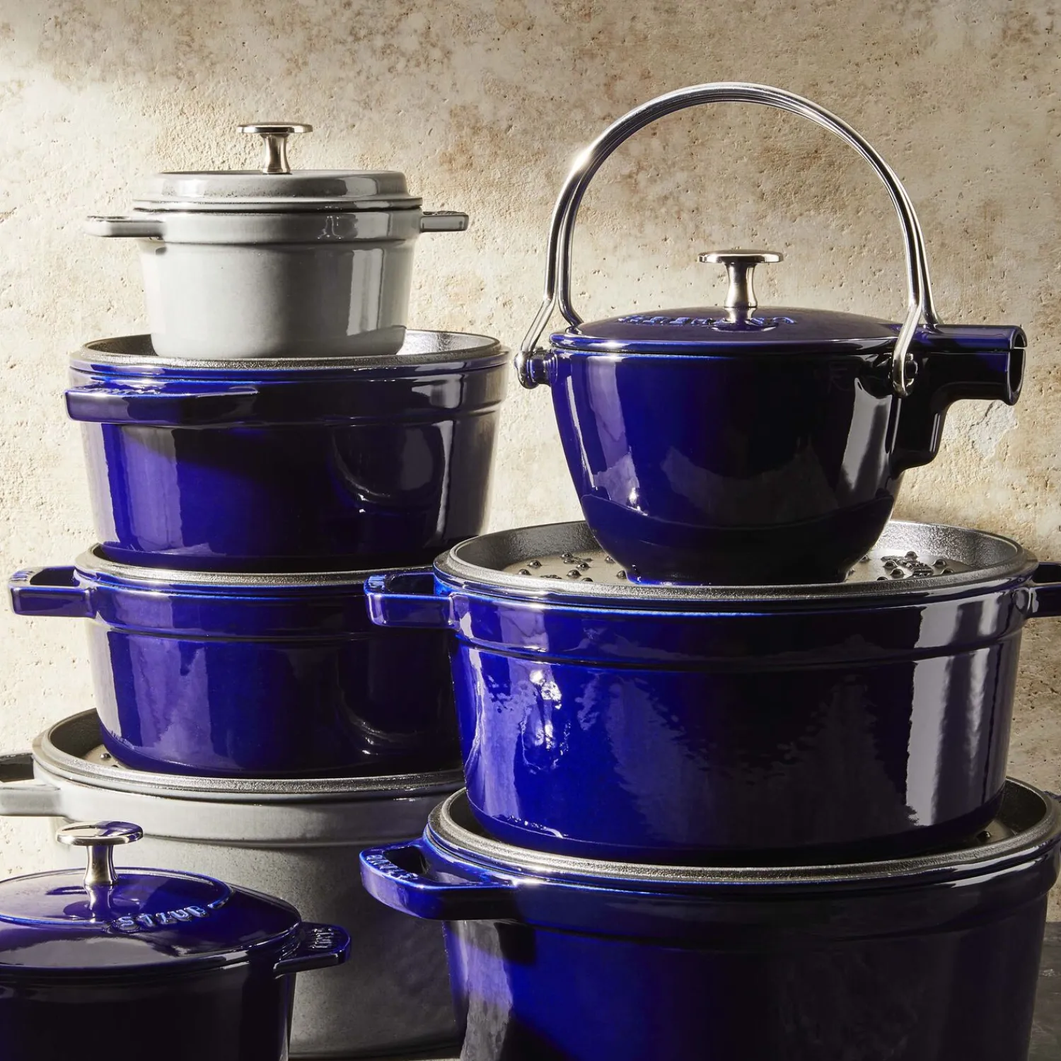 Staub Cocotte 24 cm, rund, , Gusseisen