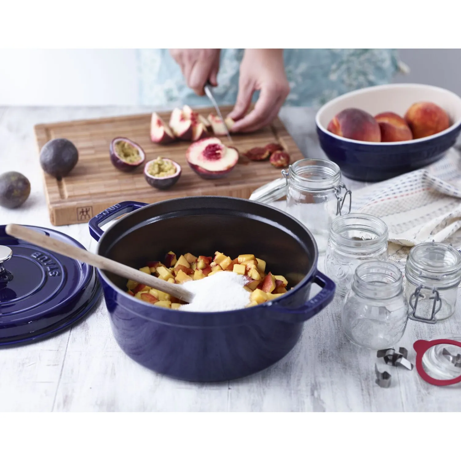 Staub Cocotte 22 cm, rund, , Gusseisen