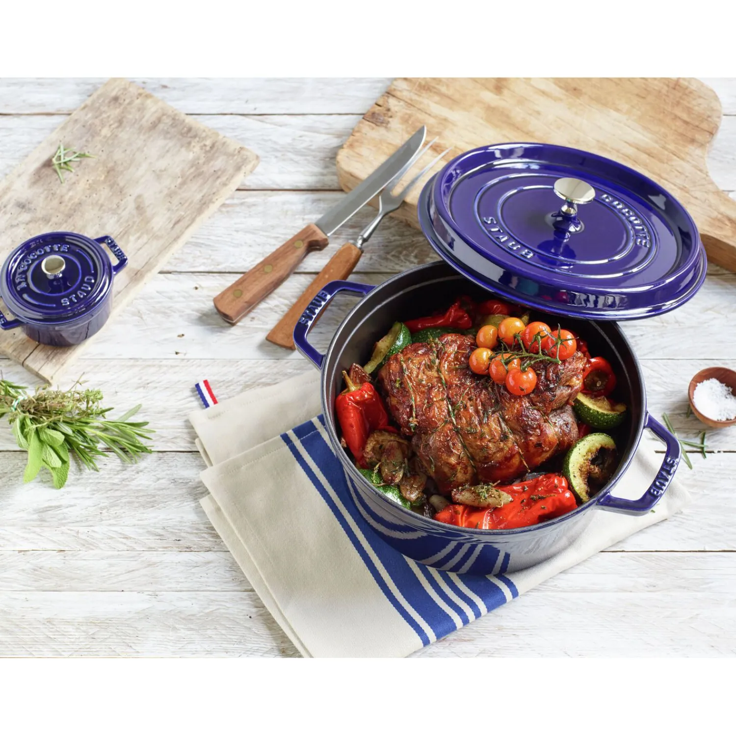 Staub Cocotte 20 cm, rund, , Gusseisen