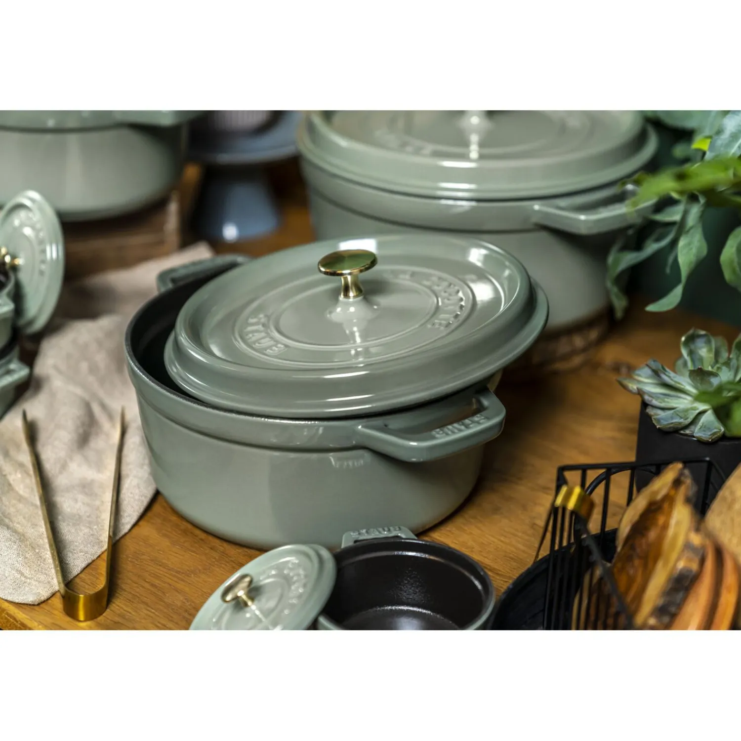 Staub Cocotte 20 cm, rund, , Gusseisen