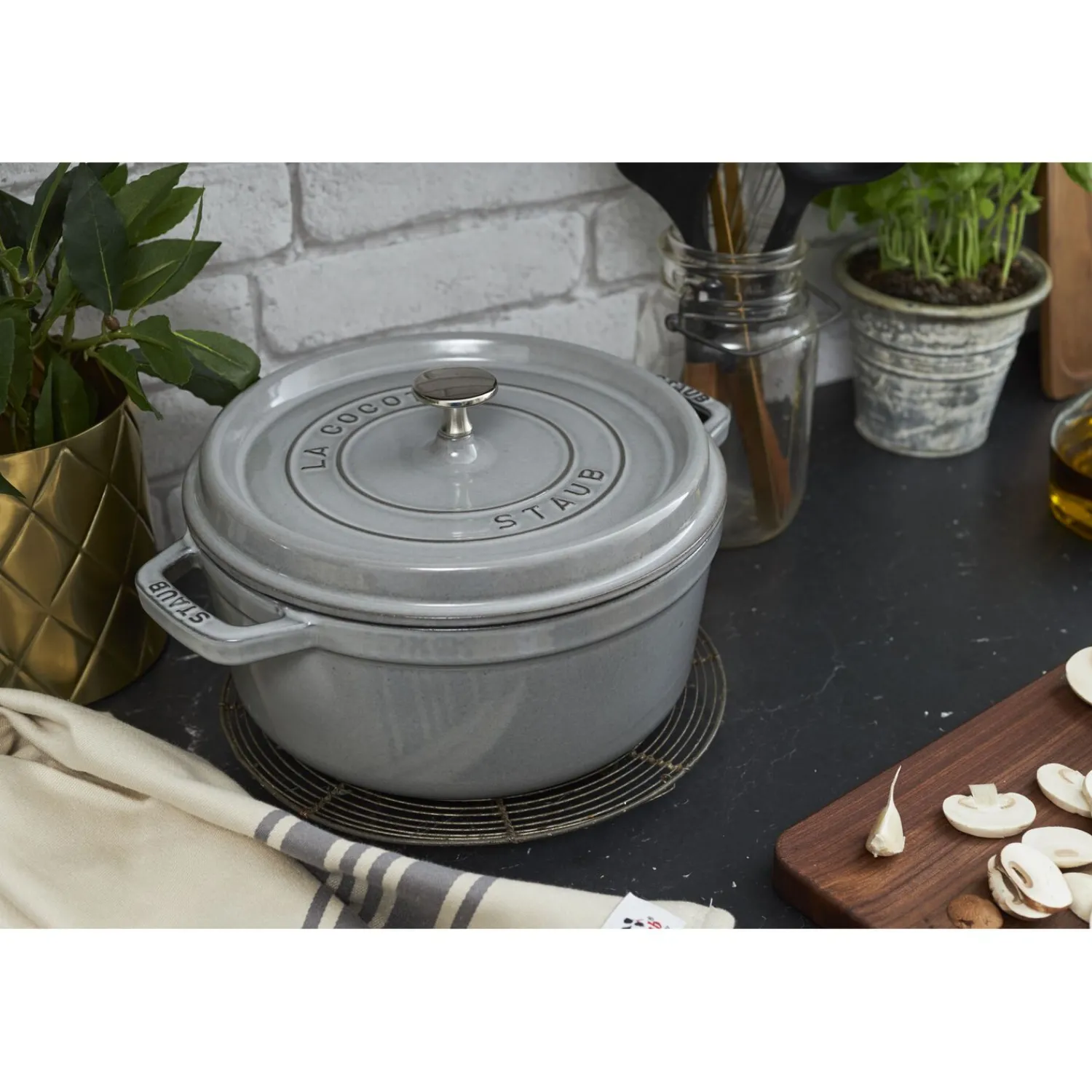 Staub Cocotte 20 cm, rund, , Gusseisen