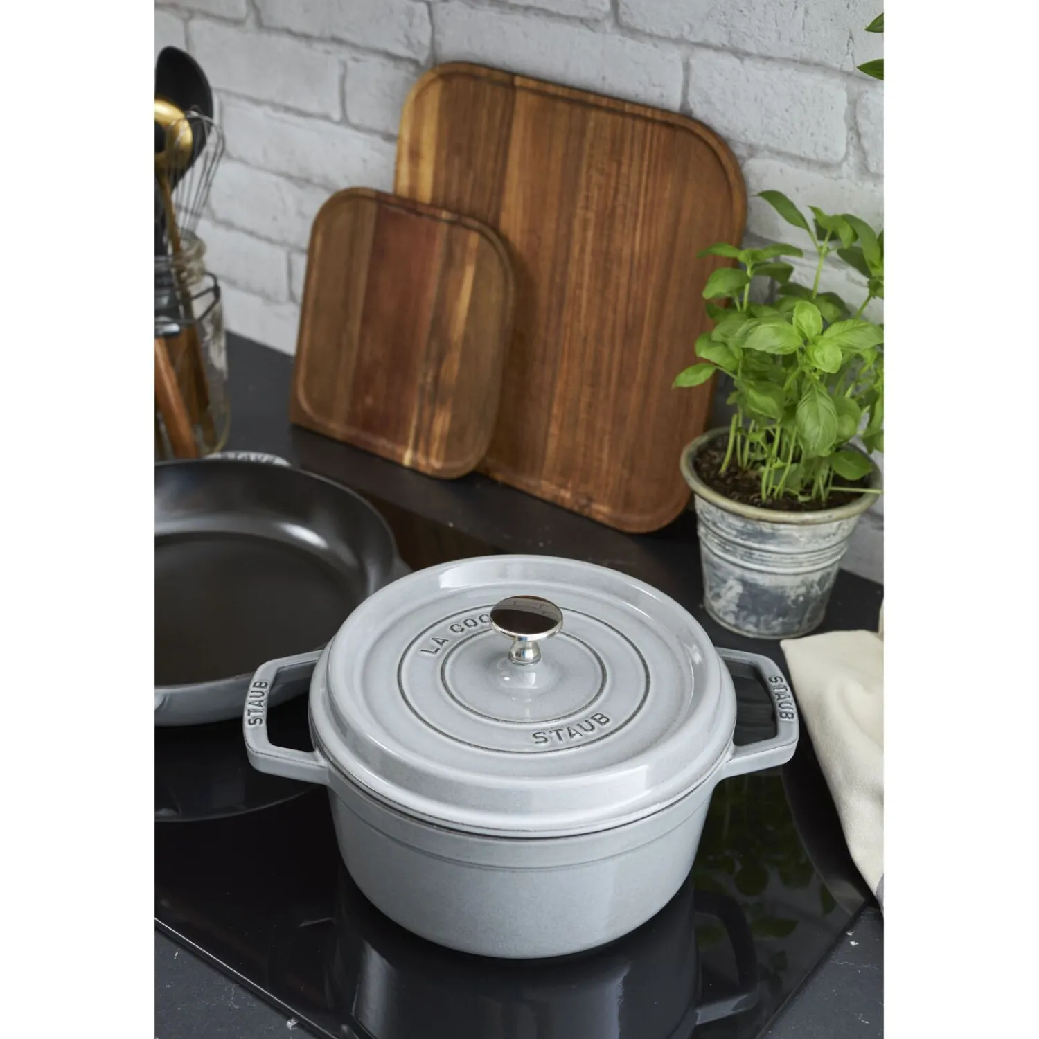 Staub Cocotte 20 cm, rund, , Gusseisen