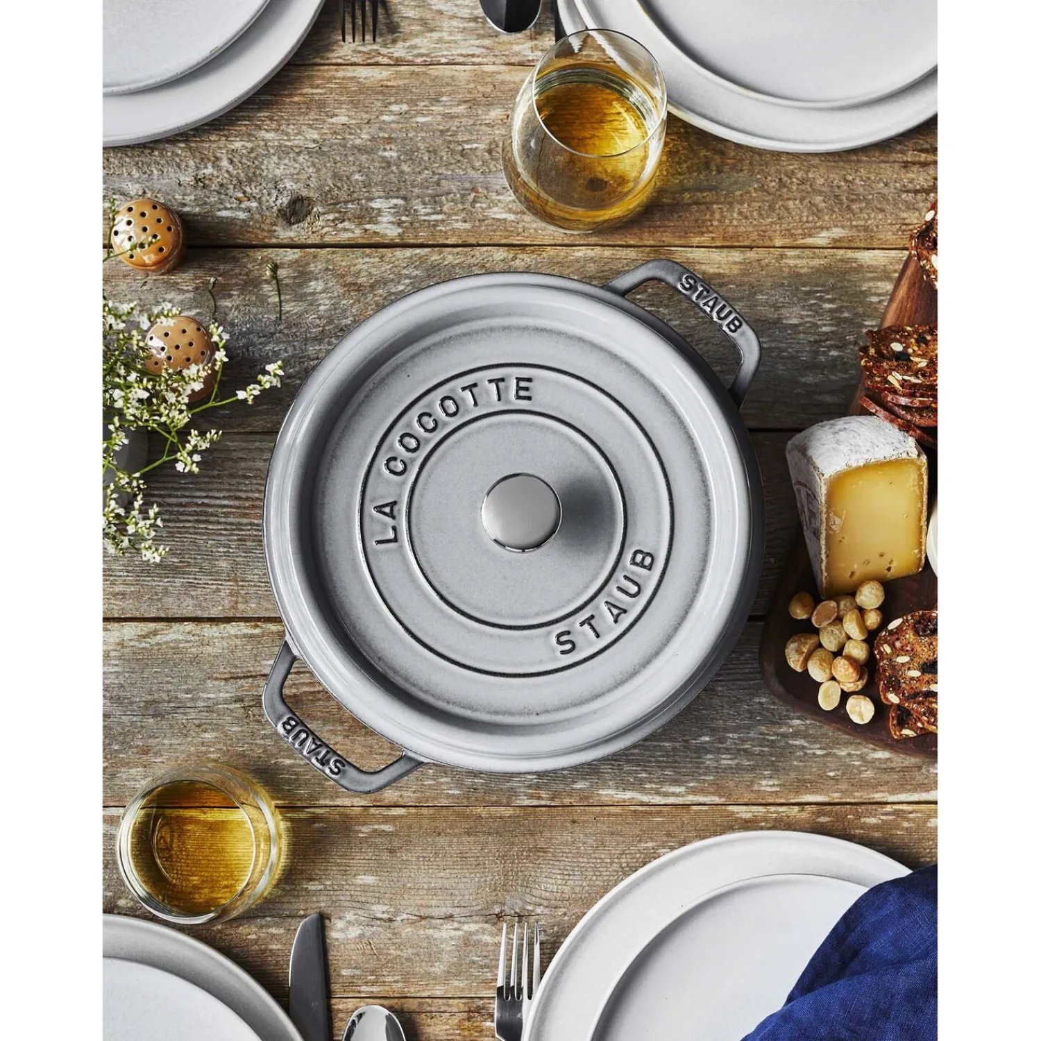 Staub Cocotte 22 cm, rund, , Gusseisen