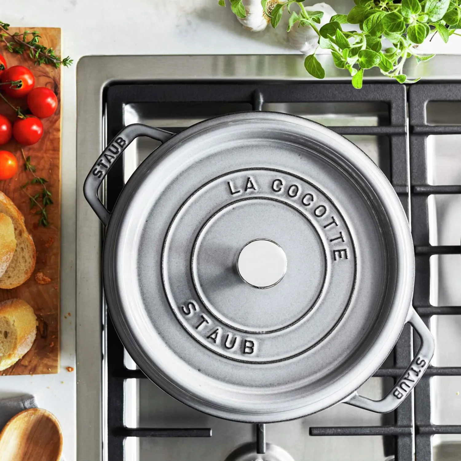 Staub Cocotte 22 cm, rund, , Gusseisen