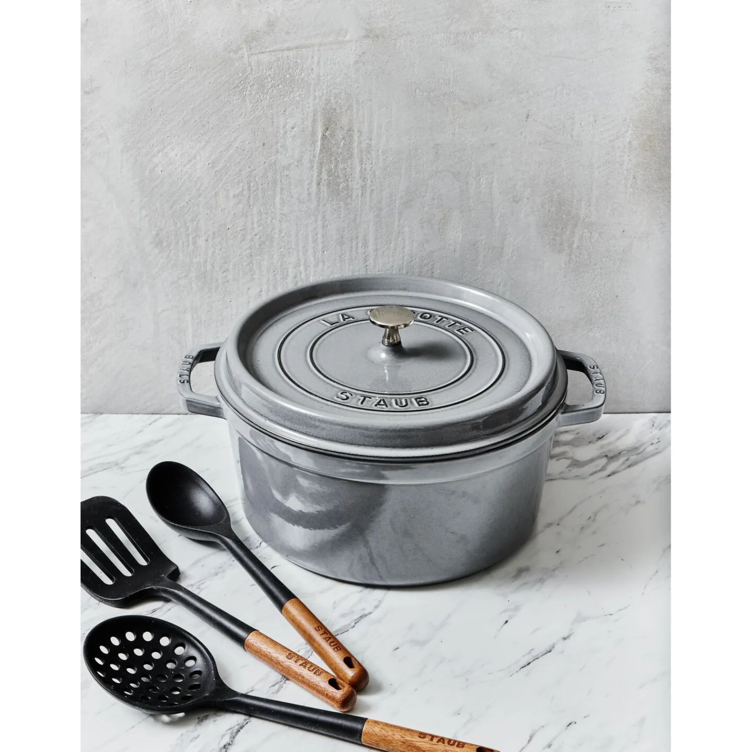 Staub Cocotte 34 cm, rund, , Gusseisen