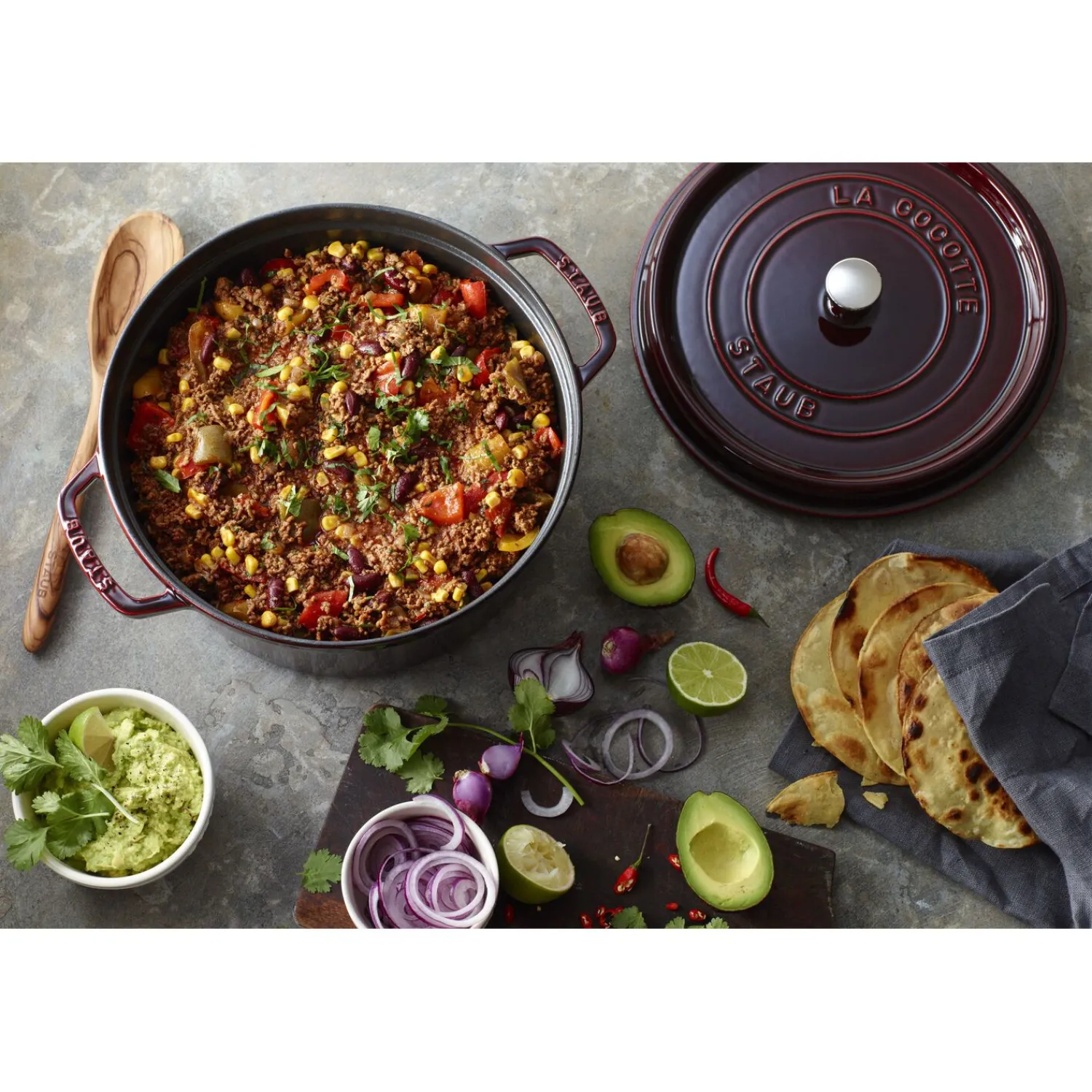 Staub Cocotte 28 cm, rund, , Gusseisen
