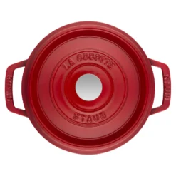 Staub Cocotte 20 cm, rund, Kirsch-Rot, Gusseisen