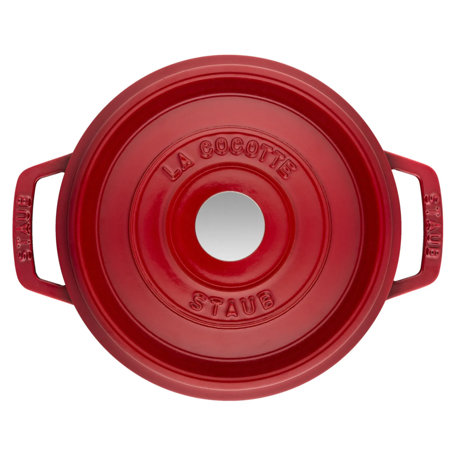 Staub Cocotte 20 cm, rund, Kirsch-Rot, Gusseisen