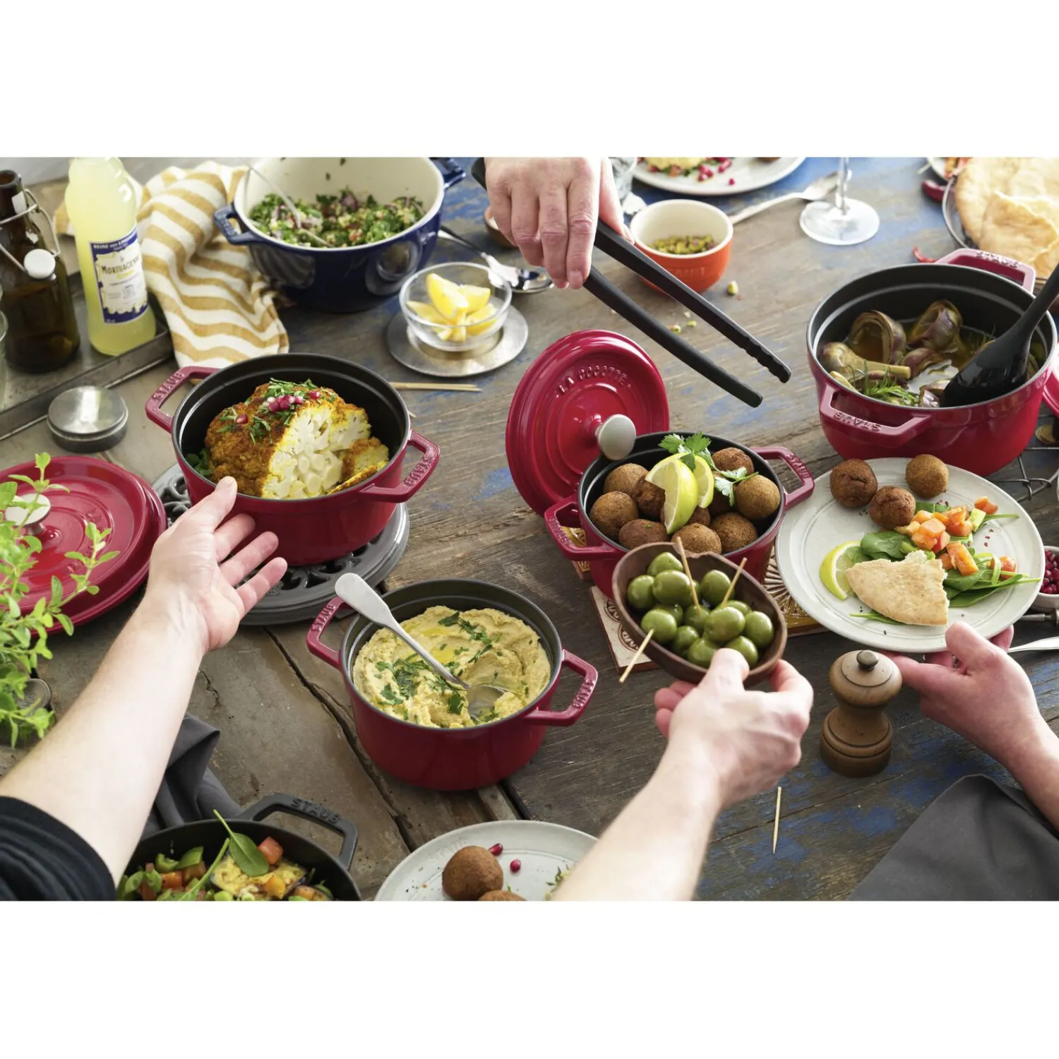 Staub Cocotte 22 cm, rund, , Gusseisen