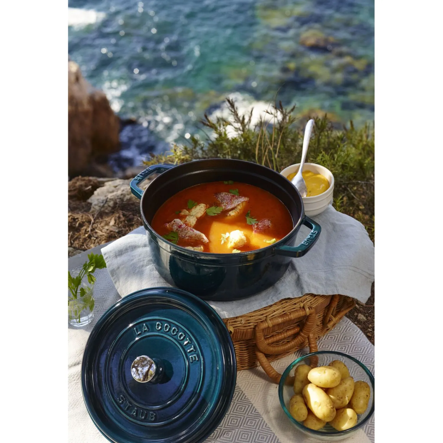 Staub Cocotte 28 cm, rund, , Gusseisen