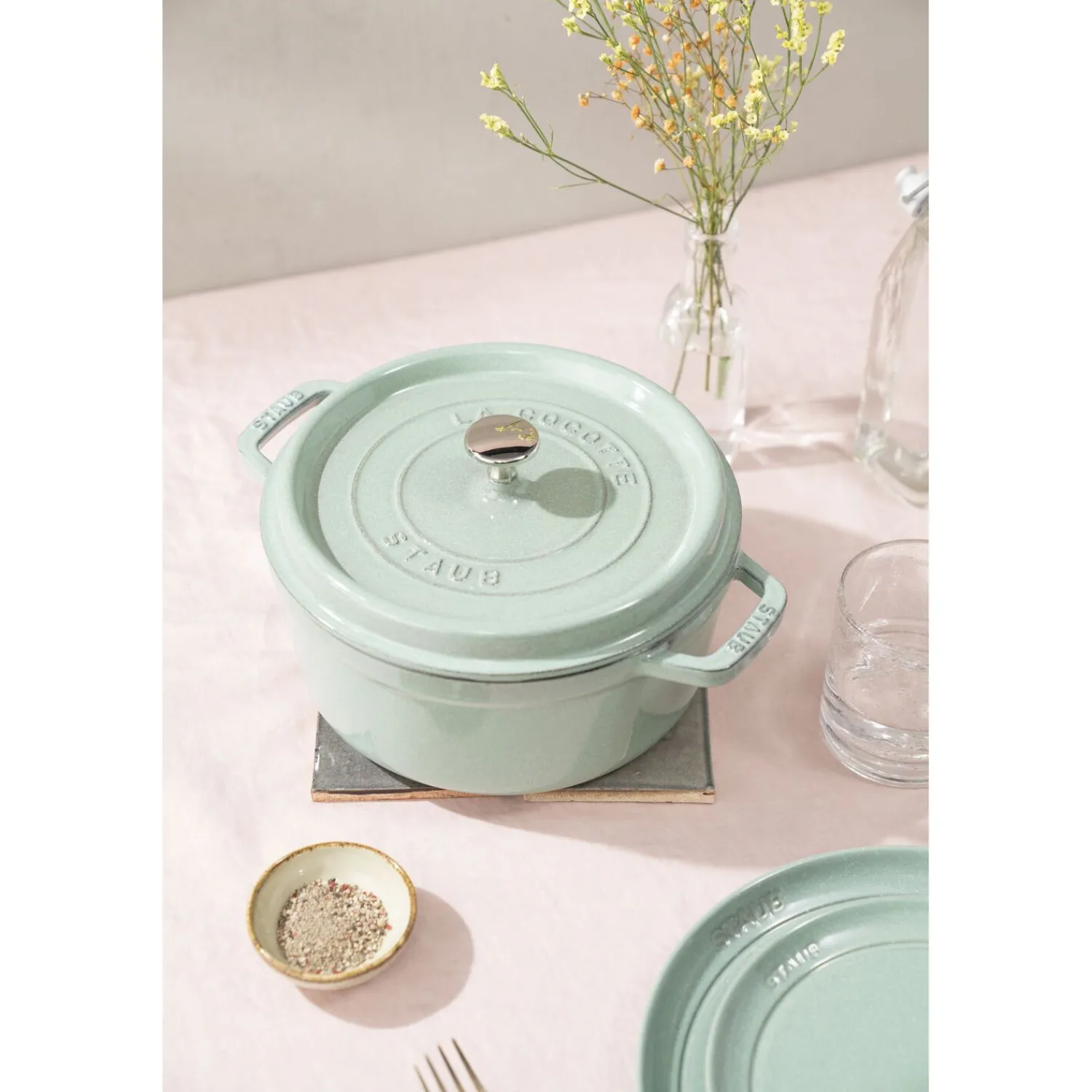 Staub Cocotte 22 cm, rund, , Gusseisen