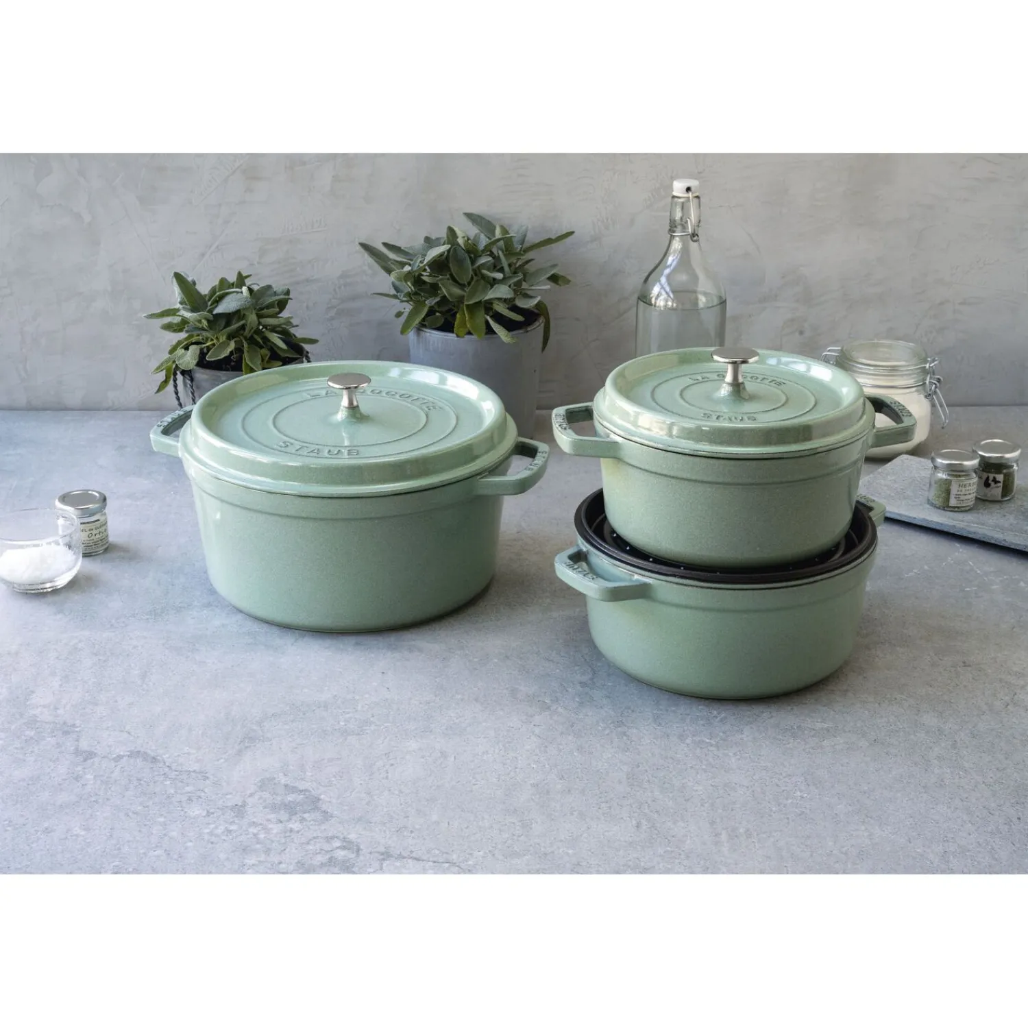 Staub Cocotte 28 cm, rund, , Gusseisen