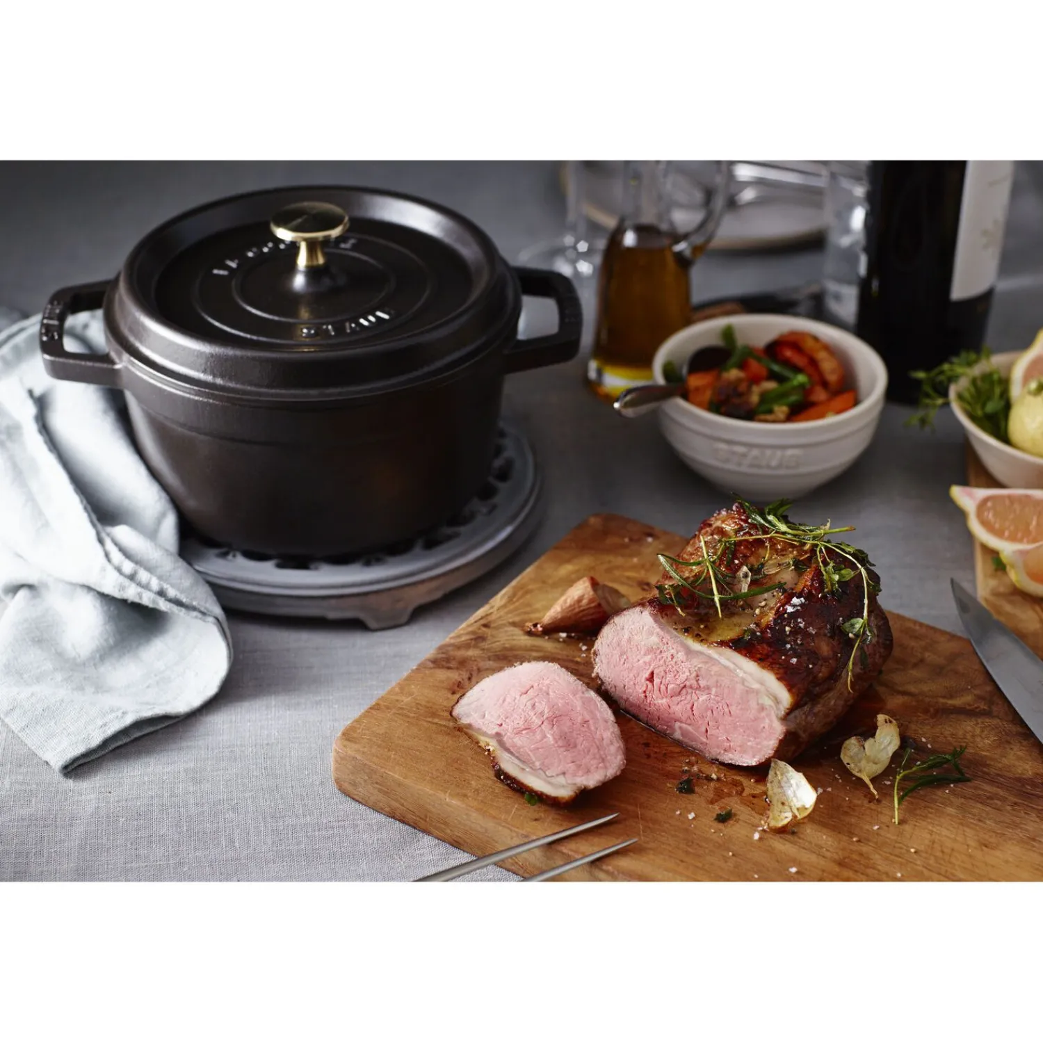 Staub Cocotte 20 cm, rund, , Gusseisen