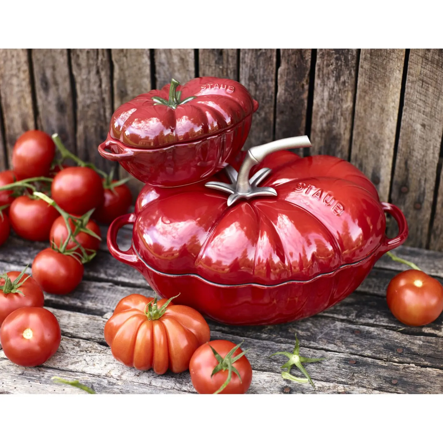 Staub Cocotte 25 cm, Tomate, Kirsch-Rot, Gusseisen