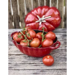 Staub Cocotte 25 cm, Tomate, Kirsch-Rot, Gusseisen