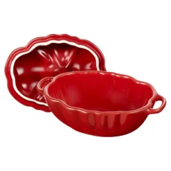 Staub Cocotte 16 cm, Tomate, Kirsch-Rot, Keramik