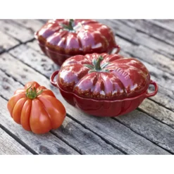 Staub Cocotte 16 cm, Tomate, Kirsch-Rot, Keramik