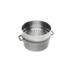 Staub Cocotte mit Dämpfeinsatz 26 cm, rund, , Gusseisen