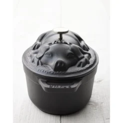 Staub Cocotte Schweinedeckel 17 cm, oval, , Gusseisen